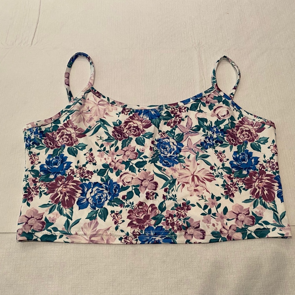 Floral Cropped Tank Top